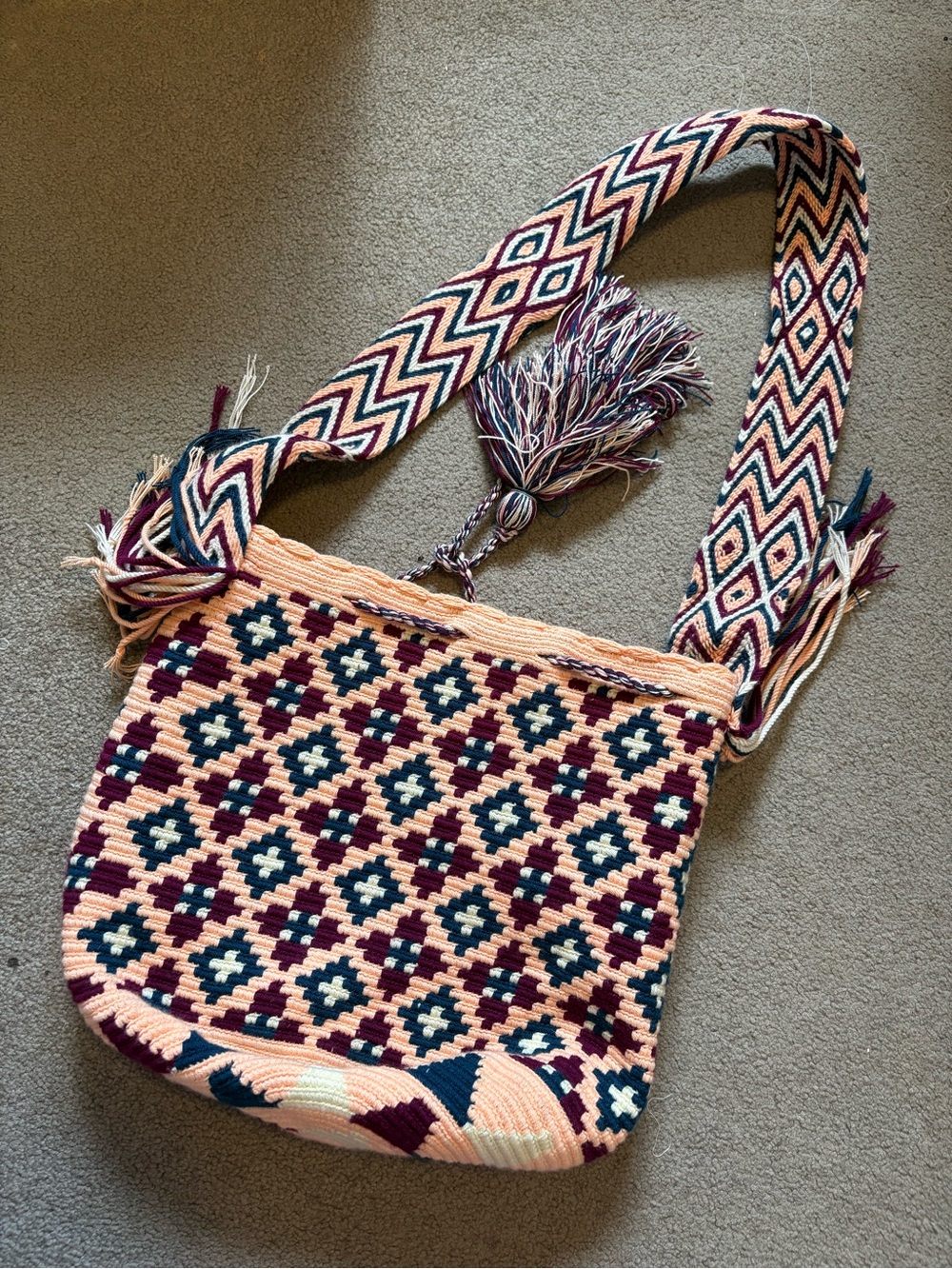 Cotton Weaved Crocheted bucket bag